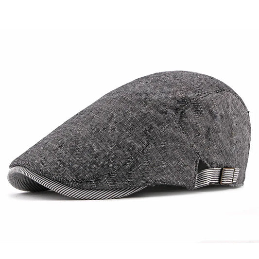 Newsboy Hats for Men Flat Cap Cotton Adjustable Breathable Irish Cabbie Ivy Driving Hunting Hat