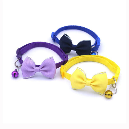 Pet Collars New Pet Bow Bell Collars Cute Cat Collars Pet Supplies Multicolor Adjustable Pet Dressing Tool Pet Accessories