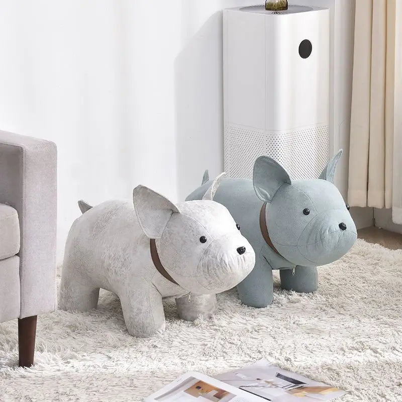 Cute Animal Shape Chairs Cartoon Animal Decorative Wooden Stool Elephant Puppy Lovely Kids Stool Children Bedroom Ottomans Stool