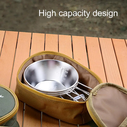 Camping Cookware Kitchen Cooking Utensil Organizer Portable BBQ Storage Bag Travel Tableware Storage Bag Pouch Outdoor Supplies