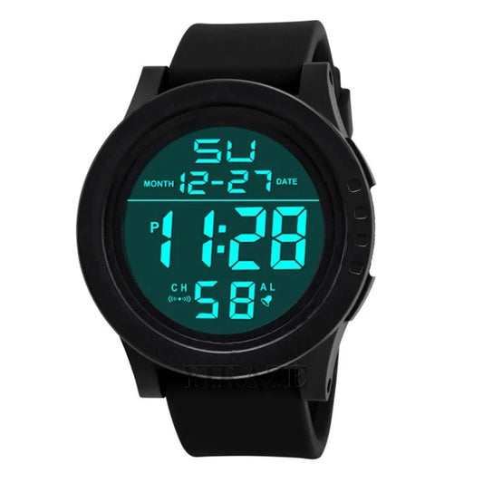 YIKAZE New Men's Led Waterproof Digital Wristwatches Watches For Men Quartz Military Luxury Sport Date Watches montre homme