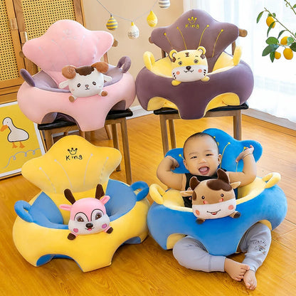 Baby Sofa Support Seat Cover Plush Chair Learn To Sit Comfortable Cartoon Toddler Nest Puff Wash No Stuffing Cradle