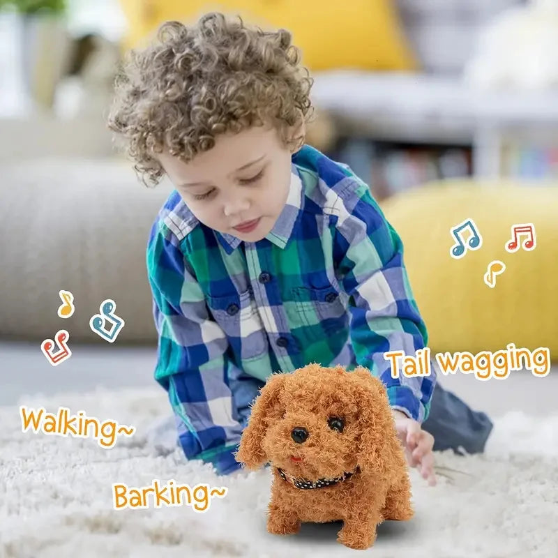 Baby Toy Dog That Walks Barks Tail Wagging Plush Interactive Electronic Pets Puppy Montessori Toys for Girls Boys Christmas Gift