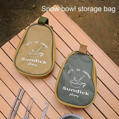 Camping Cookware Kitchen Cooking Utensil Organizer Portable BBQ Storage Bag Travel Tableware Storage Bag Pouch Outdoor Supplies