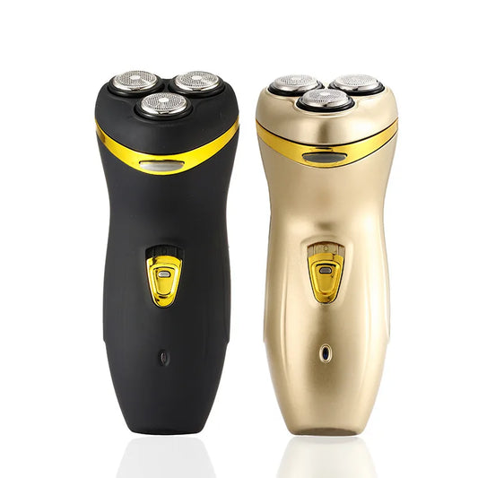 Local Gold Three-bit Shaver Electric Rechargeable Razor Waterproof Beard Knife