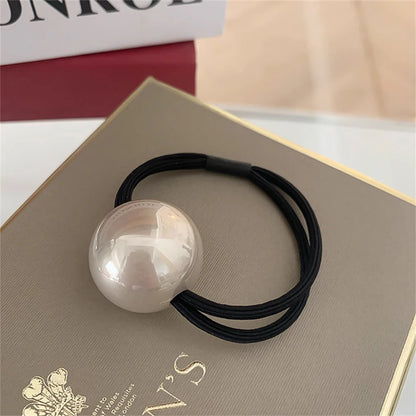 Simple Pearl Elastic Hair Ties Ponytail Hair Rope for Women Girl Wedding Party Sweet Headwear Hair Accessories