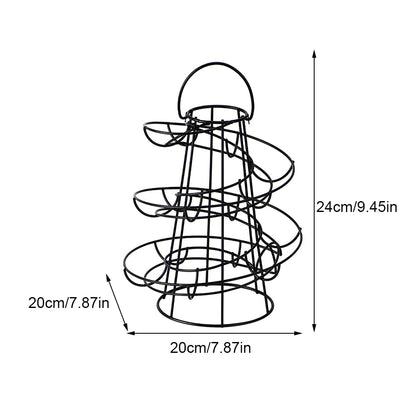 Kitchen Supplies MetalSkelter Space Saving Dispenser Storage Organizer Decorative 360 Degree Spiral DesignStanding