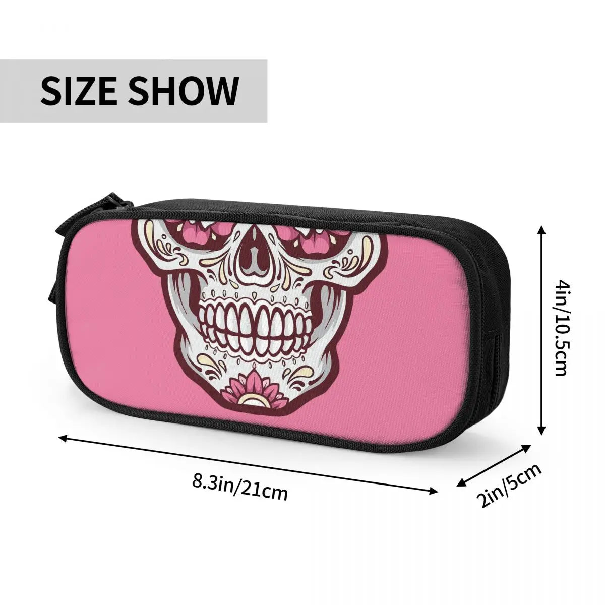 Sugar Skull Pencil Cases Mexican The Day Of Dead Pencil Pouch Pen Big Capacity Bag Students School Gift Stationery