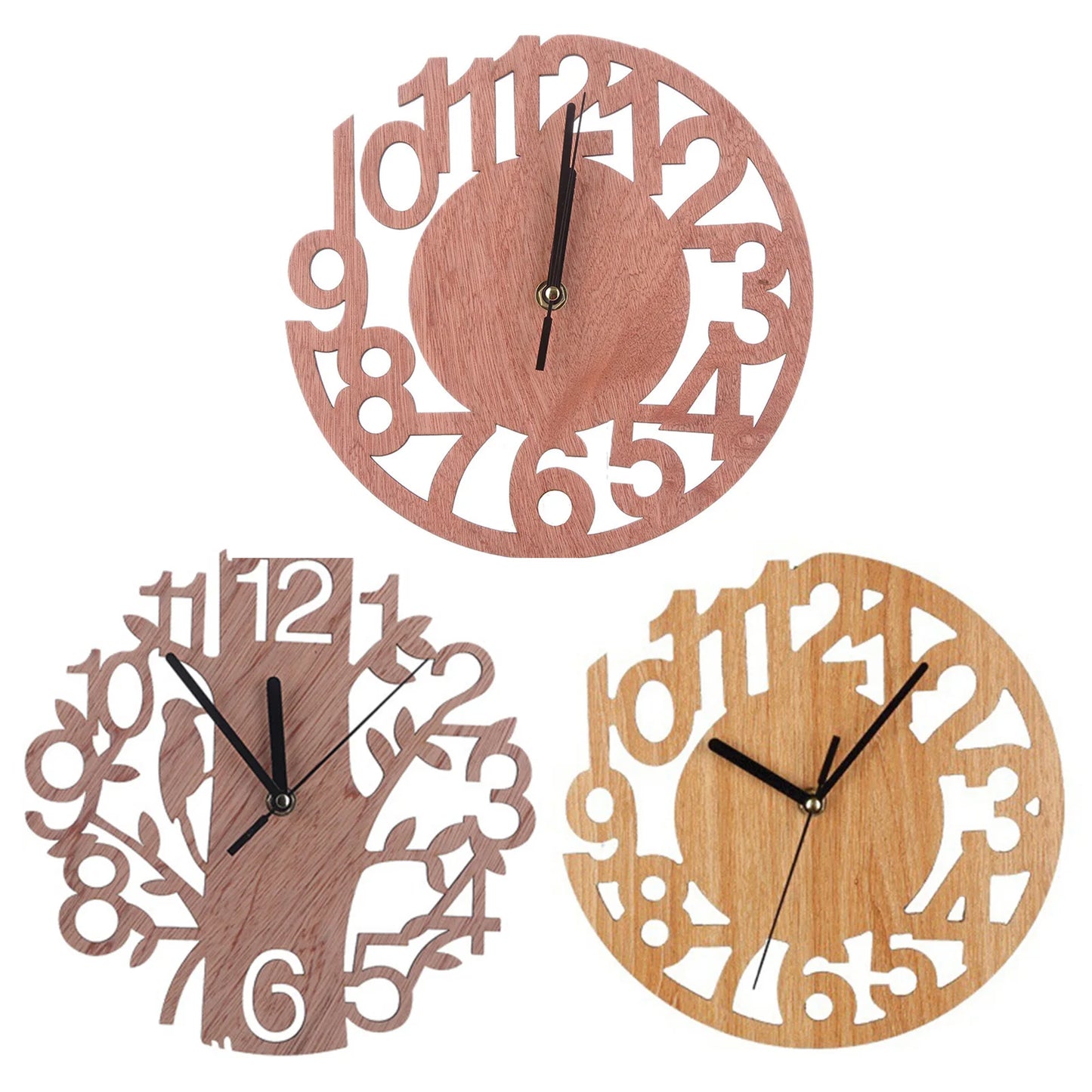 Silent Wall Clock Bird Decor 23cm Battery Operated Wall Clock Noiseless Quartz Wall Clock Decor For Porch Balcony Corridor