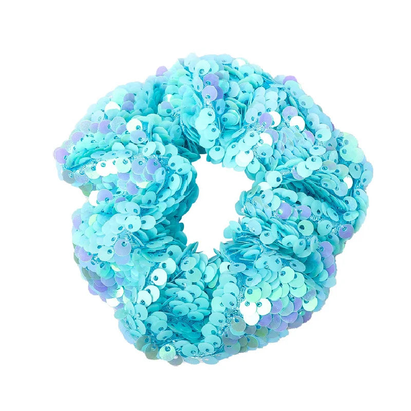 New AB Side Sequin Mermaid Hair Rope Scrunchie Hair Tie Children Elastic Hair Bands Popular Accessories Hot Selling Wholesale