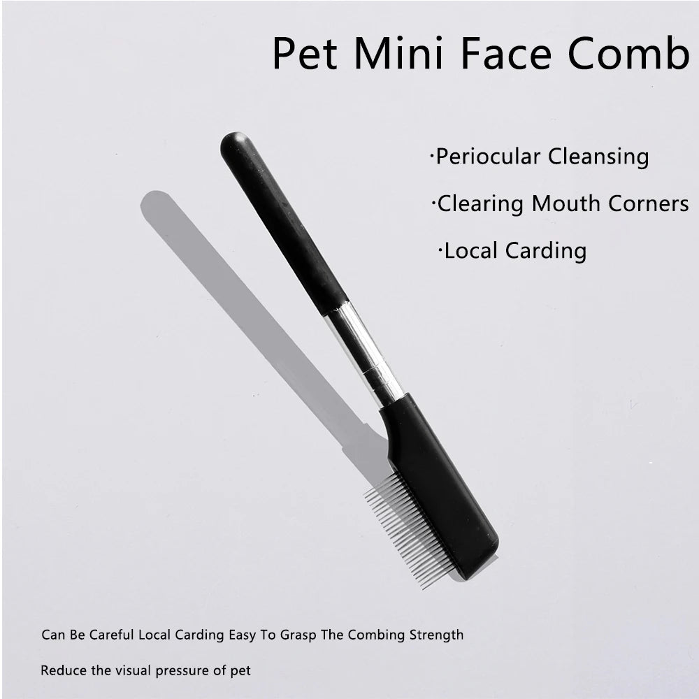 Pet Facial Cleaning Comb Removes Tear Stains Eye-poop Comb Dog Hair Repair Scissors Cat Hair Comb Pet Clean Supplies Accessories