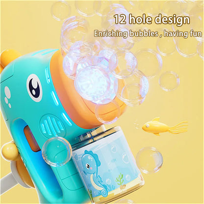 Haima Blowing Bubble Machine Children's Toy Fully Automatic Parent-child Outdoor Play Tool without Battery and Bubble Water