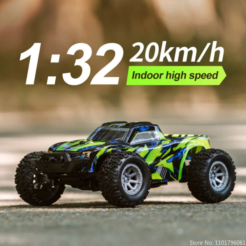 1/32 RC Car 2.4G Mini High-speed Remote Control Car for S801 S802 Boys Kids Gift Built-in Dual Led Lights Car Shell Luminous Toy