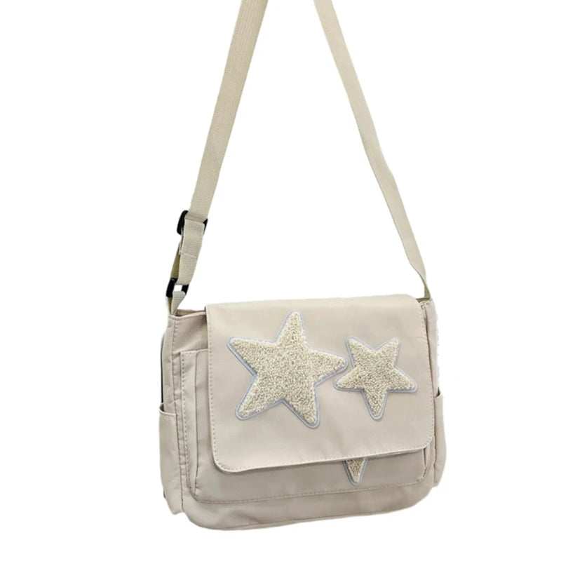 Fashion Bag Book Bags Shoulder Bag with Star Pattern Crossbody Bag for Girl Teen