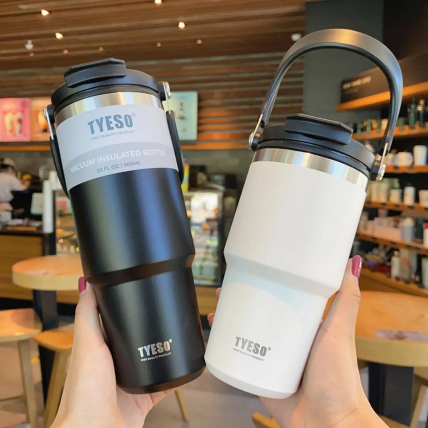 900ml Coffee Cup Thermos Bottle Keep Cold And Hot Stainless Steel Thermos Mug Portable Vacuum Flask Insulated Cup Water Bottle