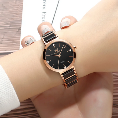 JSDUN Fashion Elegant Watch for Women Japanese Movement Ceramics Strap Luxury Ladies Bracelet Quartz Watches Gifts Reloj Mujer