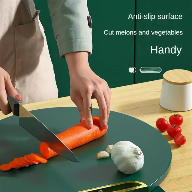 Chopping Board Anti-mildew Green Cutting Plate Household Cutting Board Anti-skid Round Kitchen Supplies Pe