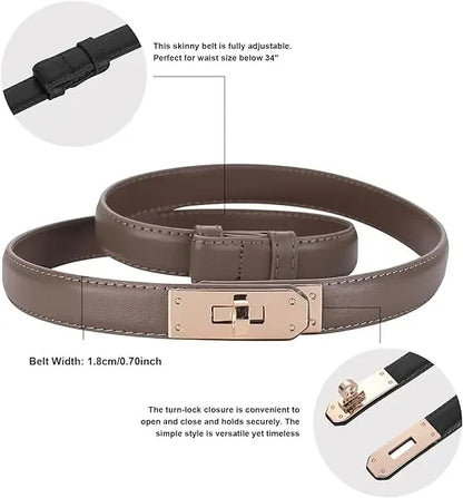 New Fashion Brand High Quality Women Belt Genuine Leather Width Belts Golden Lock Buckle Dress Jeans Sweater Waistband Belt