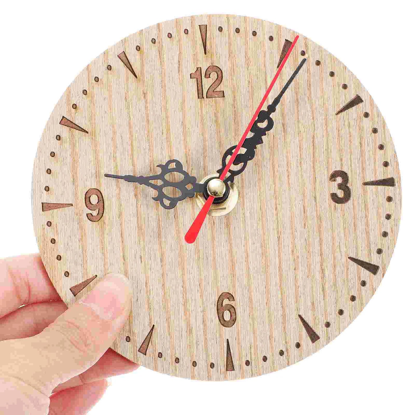 Retro Wood Clock Wall Clock for Living Room Dining Room Kitchen Bedroom No