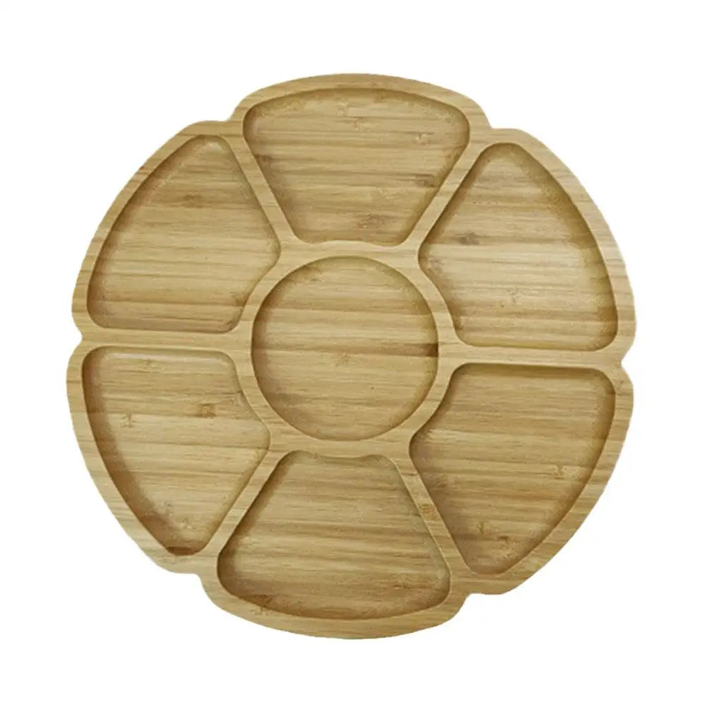 Bamboo Round Rotating Tray Fruit Nut Storage Tray Resin Mold Dishes Partition Plate DIY Crafts Home Decorations