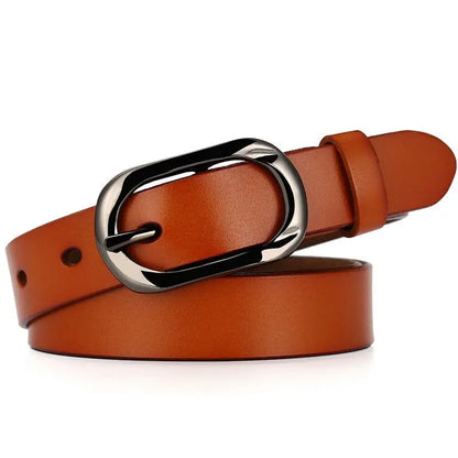 Genuine leather belts for women Fashion Pin buckle woman belt High quality second layer cow skin strap female width 2.3 cm