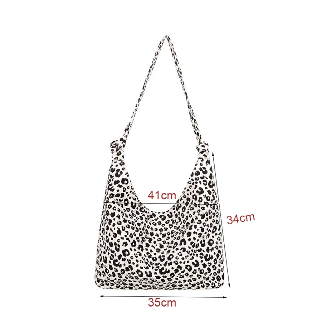 Female Bags Totes Luxury Designer Handbags For Women Shopping Canvas Ladies Fashion Casual Leopard Shoulder Shopper Women'S Bag