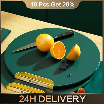 Chopping Board Anti-mildew Green Cutting Plate Household Cutting Board Anti-skid Round Kitchen Supplies Pe