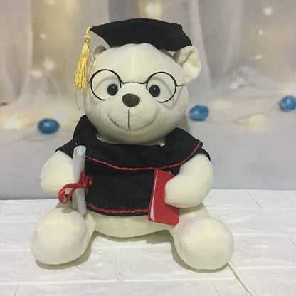 1pc 18cm Cute Graduate Dr. Bear Plush Toy Stuffed Teddy Bear kawaii Toys for Kid Funny Graduation Gift for baby Home Decorate