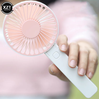 1Pcs Portable Fans Handheld USB Rechargeable Fan Mini Desktop Air Cooler Outdoor Fan Cooling Travel Hand Fans