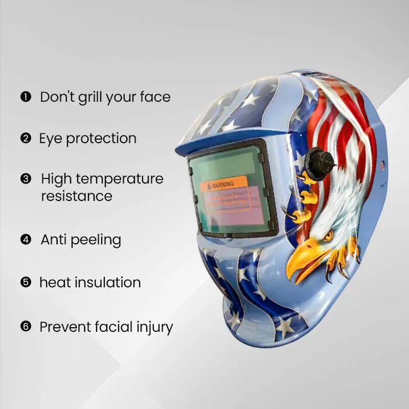 AIRAJWelding Mask Welder Protection Head Worn Solar Automatic Dimming Welding Cap Multifunctional Professional Welding Equipment