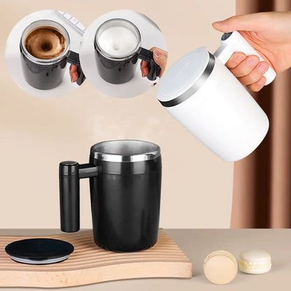 380ML Self Stirring Mug Coffee Cup Rechargeable Automatic Magnetic Stirring Coffee Mug Auto Self Mixing Stainless Steel Cup