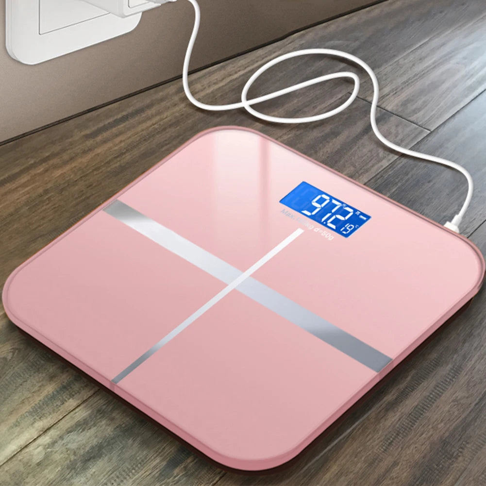 Household Electronic Scale HD Display Electronic Weight Scale USB Charging Battery-powered for Home Office Supplies Adult Health