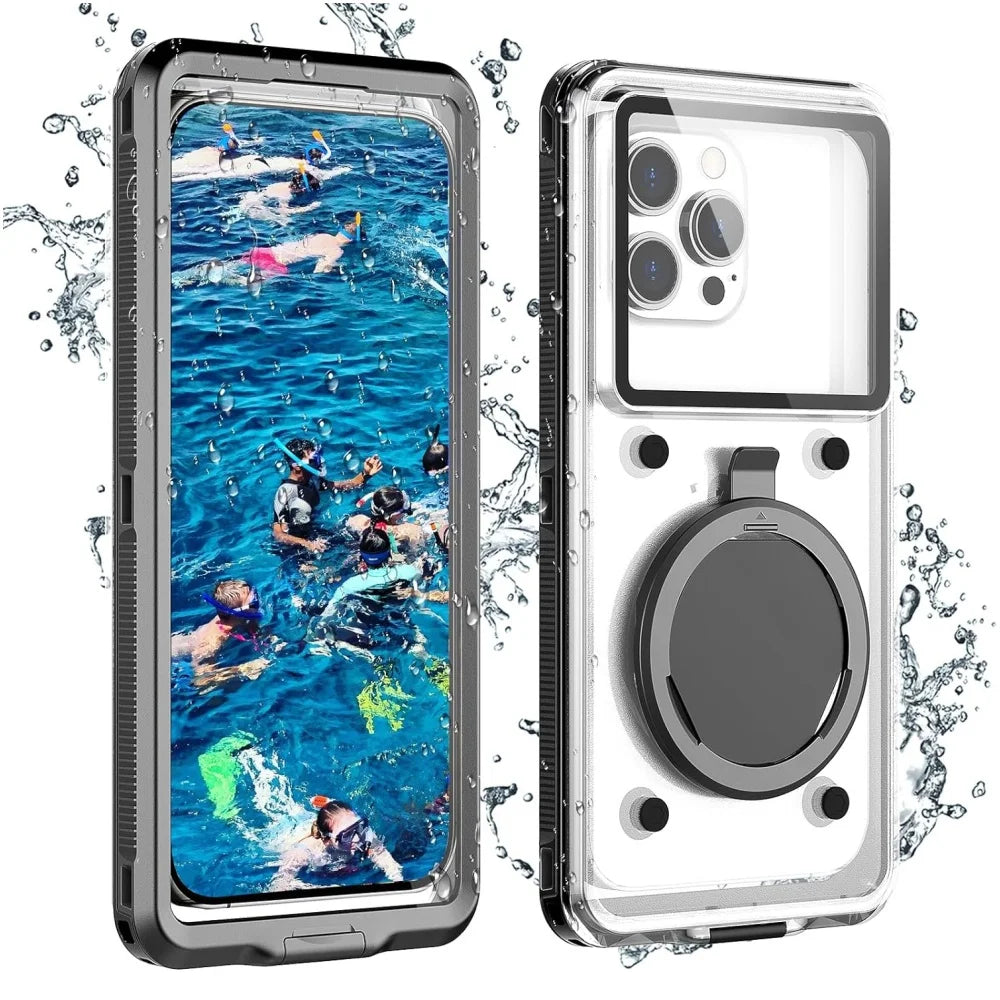 Diving Waterproof Phone Case Within 7.1" for Snorkelling Universal Self-Check Waterproof Underwater Cover for LG Google Xiaomi