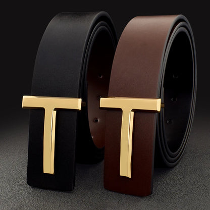 2023 new luxury high quality letter slide buckle designer belts men genuine leather famous brand 3.8cm Cowksin ceinture homme