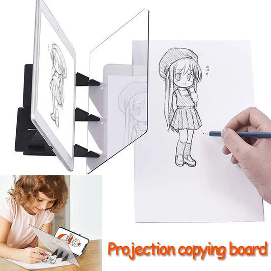 Kids Projection Drawing Copy Board Projector Painting Tracing Board Sketch Specular Reflection Dimming Bracket Montessori Toys