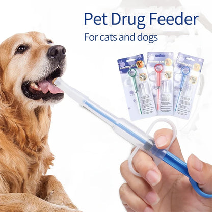 Pet Medicine Syringe Tablet Pill Gun Pills Capsule Push Dispenser Medicine Water Milk Injection Needle Dog Cat Puppy Feeder Kit