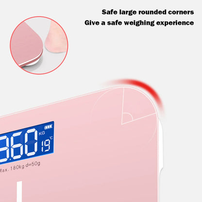 Household Electronic Scale HD Display Electronic Weight Scale USB Charging Battery-powered for Home Office Supplies Adult Health