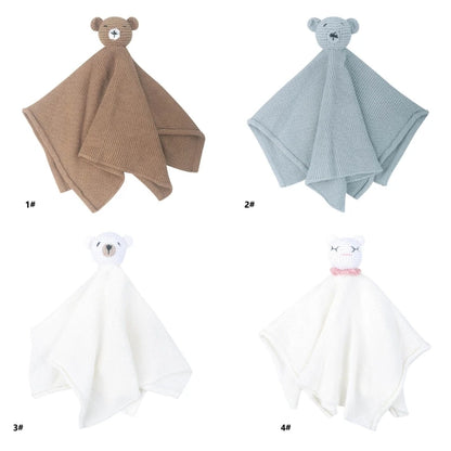 Multifunction Baby Appease Towel Small Pacify Blanket Soft Breathable Animal Soother for Soothing and Entertaining QX2D