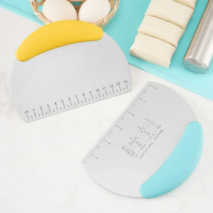 Stainless Steel Cake Baking Scraper Flour Cutter Dough Milk Sugar Cutting Knife Cream Scraping Knife Kitchen Baking Tools