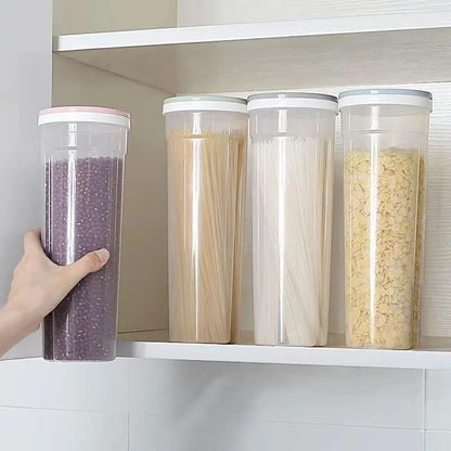 NUBECOM PP Spaghetti Pasta Noodles Storage Box Cereal Grain Containers Noodle Sealed Organizer Food Storage Tank Kitchen Tools