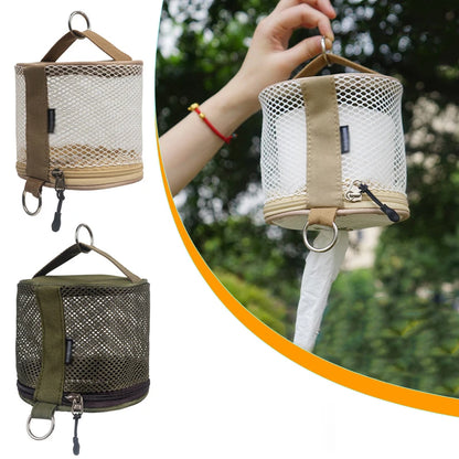 Outdoor Tissue Box Case Portable Roll Paper Storage Bag Napkin Paper Hanging Storage Holder for Picnic Hiking Camping Accessory