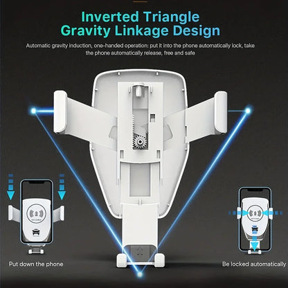 30W Wireless Charger Fast Car For iPhone15 14 13 12 11Pro XS Max XR X Samsung Xiaomi Wireless Charging Phone Car Holder Chargers