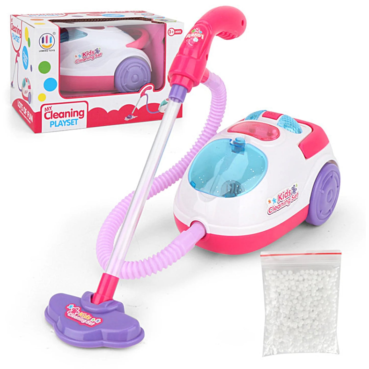 Vacuum Cleaner for Children Toy Household Cleaning Dust Catcher Toys with Sound Light for Boy Girls Pretend Play Games Kids Gifs