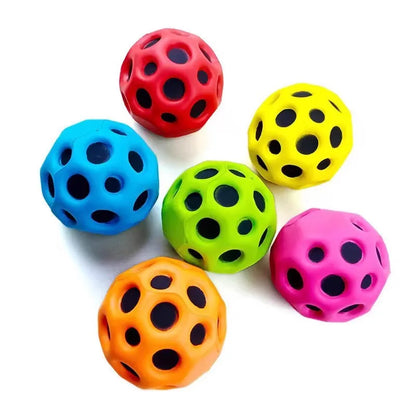 Bouncy Balls Rubber High Bouncing Balls for Kids Sensory Fidget Toys Stress Relief Hole Ball Sports Training Ball Outdoor Games