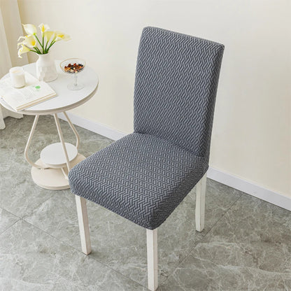 Twill Jacquard Dining Chair Cover Dustproof Elastic Soft  Seat Covers Seat Slipcover Suitable for Kitchen Room Living Home Decor