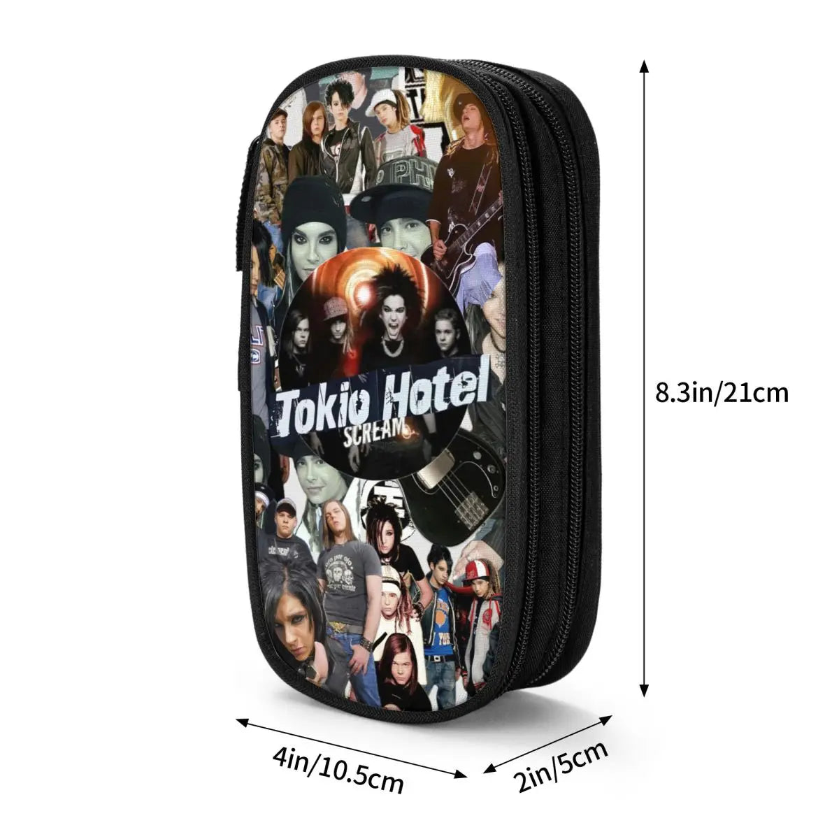 Tokio Hotel Collage Pencil Cases German Rock Pencilcases Pen Holder for Student Big Capacity Bags School Supplies Stationery