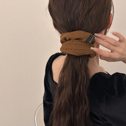 2024 Korea Fashion Knitted Wool Scrunchie Women Girls Elastic Hair Rubber Band Accessories Tie Hair Ring Rope Headdress Headwear