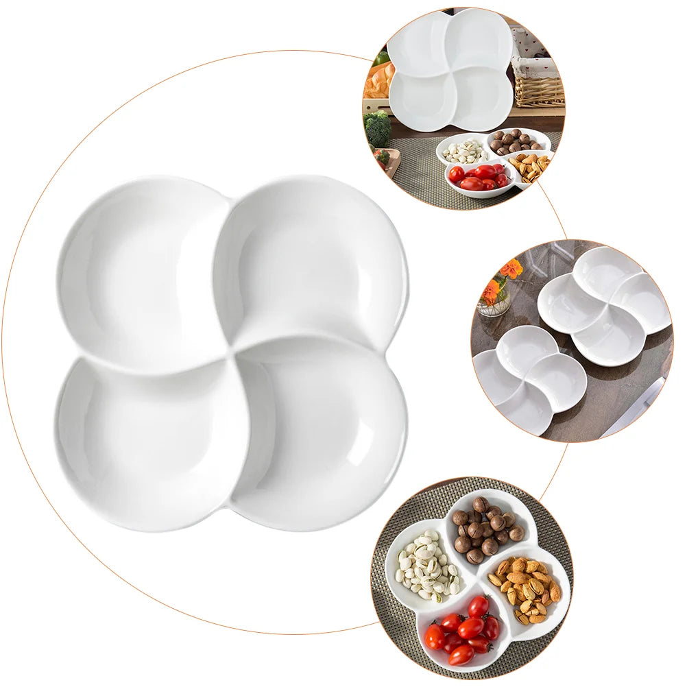 Serving Tray Snack Appetizer Dish Fruit Plate Platter Party Divided Melamine Bowl Forcandy Dessert Trays Plates Container Holder