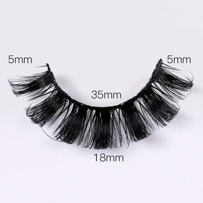 4 Pairs Russian Strip Lashes Fluffy Mink Lashes 3D False Eyelashes Russian Volume Eyelashes Fake Eyelashes