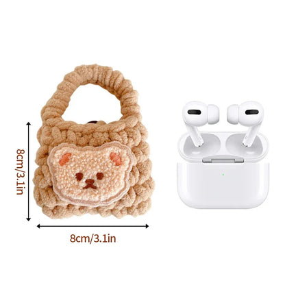 Earphone Storage Bag Caddice Hand-woven Airpods Headphone Storage Protective Storage Bag Earphone Lipstick Earbud Accessories